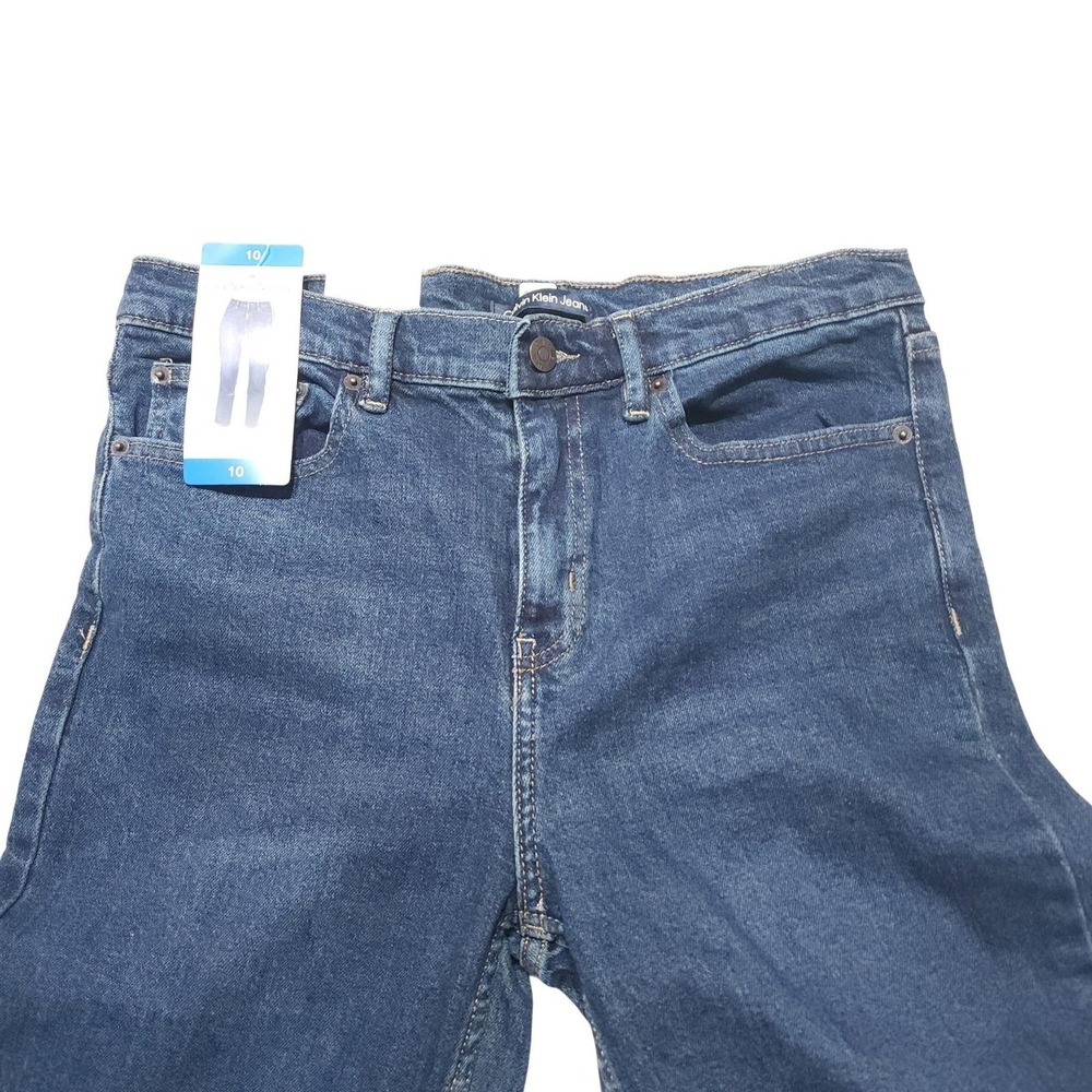 Calvin Kleinâ Jeans Womens 10 Blue High Rise Straight Classic NWT 32x26